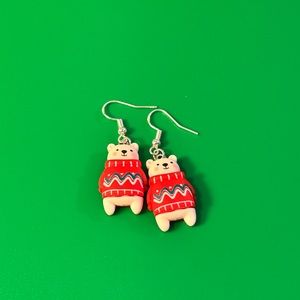 Christmas Polar Bear Earrings
